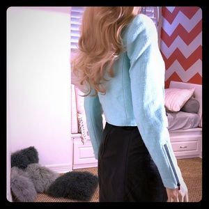 Tibi Spring Mint Green Blazer 4 EUC $795 Revolve